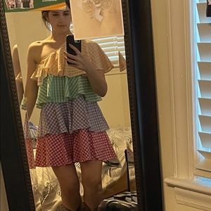 Colorful plaid dress